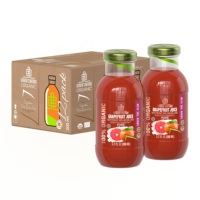 Jugo de naranja roja 100% orgánico puro, natural, NFC, con pulpa en botellas de 200ml/300ml/750ml/1l