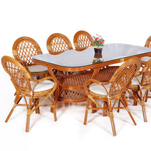 Ensemble de salle à manger JAVA Java Design Concept ensemble de salle à manger goût traditionnel longue table d'Indonésie pour hôtel pour meubles de maison - Product Image 1