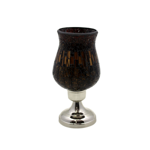 Nickle couleur aluminium et mosaïque porte-ouragans pour la maison mariage noël éclairage de table décor à la main en vrac - Product Image 3