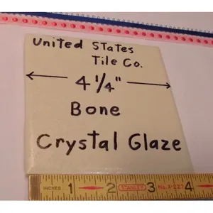 1 pièce Céramique * Os * Carreaux 4-1/4 \ "Glaçure cristalline Carreaux polis pour l'intérieur et l'extérieur de la maison Made in USA - Product Image 1