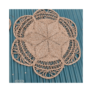 Water Hyacinth <b>Placemat</b> and Cup Mat Set eco-friendly mats; use: home dining setup; origin: Vietnam crafted - Product Image 3