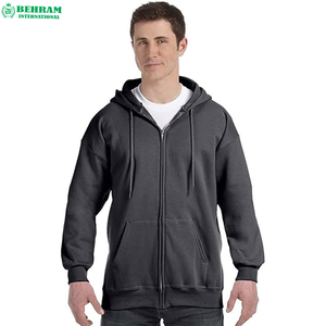 เสื้อฮู้ดซิปแบบสวมใส่สบาย ทรงปกติ ผ้าฝ้ายเฟรนช์เทอร์รี่ 100% หนานุ่ม ระบายอากาศได้ดี แห้งเร็ว เหมาะสำหรับฤดูหนาว ใส่ได้ทั้งชายและหญิง - Product Image 2