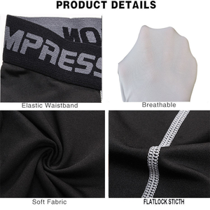 Mallas de entrenamiento para correr de secado rápido para hombre, mallas para gimnasio, fútbol, baloncesto, pantalones de compresión 3/4 - Product Image 4