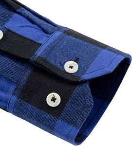 Camisa de Franela de Algodón Tejido de Manga Larga para Hombre, Otoño 2023, con Logotipo Personalizado, Transpirable y Ecológica, Colores y Tallas Personalizables - Product Image 4