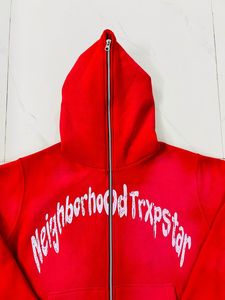 เสื้อฮู้ดซิปเต็มตัวลายสกรีนแบบใหม่สำหรับผู้ชาย ขายดี รับสกรีนโลโก้ตามสั่ง ดีไซน์ใหม่ ลายซีดจาง - Product Image 3