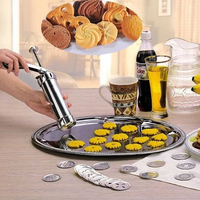 Kit de presse à biscuits pour bricolage Machine à biscuits moule à biscuits pistolet à pâtisserie extrudeuse buses Spritz tuyauterie outils à biscuits décoratifs
