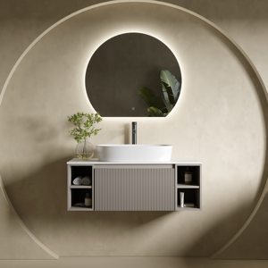 Mueble de Baño Doble con Lavabo Independiente de Madera Contrachapada, Estilo Personalizado, Completamente Ensamblado, Proyecto JY, Fábrica en Vietnam - Product Image 4