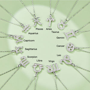 Collana RINNTIN SMN56 in Argento 925 con Moissanite Colore D VVS, Pendente dei Dodici <span class=keywords><strong>Segni</strong></span> <span class=keywords><strong>Zodiacali</strong></span> - Product Image 4