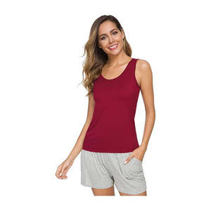Débardeur sans manches à col rond pour femme, qualité supérieure, impression sportive, logo personnalisé, doux, 100% coton. - Product Image 4