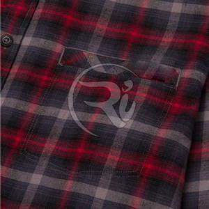 Camisas de manga larga de franela Lisa informales de estilo personalizado para hombre, camisetas de franela de talla grande de algodón 100% a la venta - Product Image 3