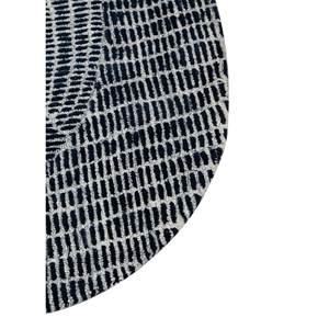 Alfombras de Lana y Viscosa con Diseño Abstracto, Tejidas a Mano, en Gris y Negro 'Pathways' para Uso Doméstico-Tnq-1300 - Product Image 4