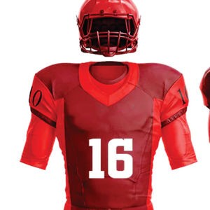 Custom 100% Polyester Sublimated American <b>Football</b> Uniform for Men Breathable Red and <b>white</b> Tackle Twill Team Gear Short Jersey - Product Image 2