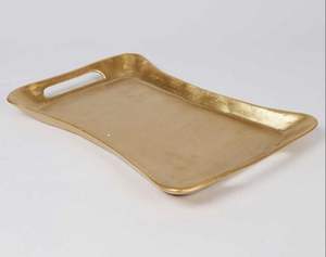 Ensemble de deux plateaux de service pour ustensiles de cuisine écologiques au design vintage, plats et plateaux rectangulaires fabriqués à la main - Product Image 2