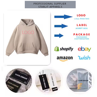 Sweat-shirt à capuche pour homme en mélange polyester/coton doublé de polaire, logo personnalisé brodé, imperméable, coupe-vent, 350g