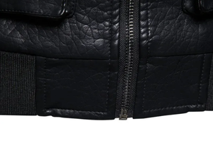 Nouvelle veste de moto vintage en toile et cuir PU pour homme, personnalisable par le fabricant, coupe standard longue, coupe-vent et respirante, collection automne 2025 - Product Image 5