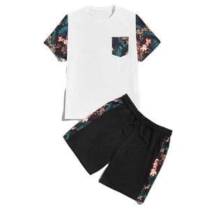 Ropa deportiva para correr de dos piezas para hombre de alta calidad, el mejor Conjunto de camiseta y pantalones cortos de verano, 260 gramos, peso de tela, precio barato - Product Image 1