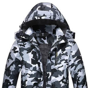 เสื้อแจ็คเก็ตสกีสำหรับผู้ชายที่ให้ความอบอุ่น พร้อมฮู้ดปรับได้และซับในเก็บความร้อน เหมาะสำหรับการเล่นสกี สโนว์บอร์ด และการเดินป่า - Product Image 5