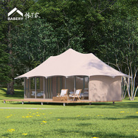 Tente de restauration modulaire BABERY Style, structure en acier préfabriquée pour café et restaurant en plein air