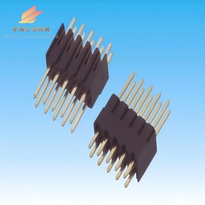 Proveedor de Vietnam, pasador de doble fila de 2,50mm, pasador recto de plástico individual, altura de plástico DIP, 2,5mm, 2X1P-2X40P - Product Image 1