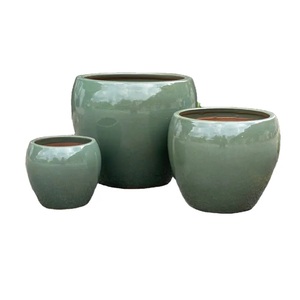 Maceta de cerámica esmaltada grande para jardinería, diseño moderno ecológico, OEM/ODM, etiqueta privada disponible - Product Image 2