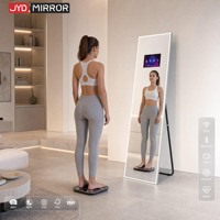 Miroir pleine longueur LED à émission frontale avec gradation progressive, éclairage au sol IA, Bluetooth, personnalisable, pour dressing, grand format, fournisseur