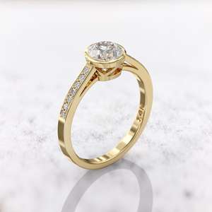 Igi แหวนหมั้นเพชรตัด1CT 18K ทองคำแท้แหวนของขวัญเพชรคลาสสิกแหวนของขวัญ14K เครื่องประดับความบริสุทธิ์ ODM - Product Image 3