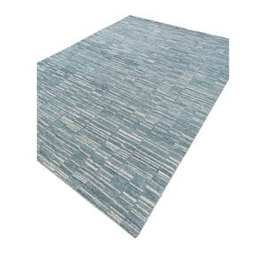 Tapis en laine noué à la main Blythe Ivory, motif abstrait, pour entrée, couloir, salon, design puzzle rectangulaire pour adolescents et maison - Product Image 2