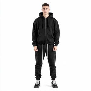 ชุดวอร์มเทคฟลีซสำหรับผู้ชาย ผ้าเนื้อแน่น สำหรับฤดูหนาว คุณภาพสูง สไตล์สตรีทแวร์ กันลม ระบายอากาศได้ดี เป็นมิตรกับสิ่งแวดล้อม ผลิตจากโพลีเอสเตอร์/คอตตอน - Product Image 1