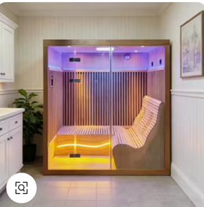 Sauna a Infrarossi per Interni, Dimensioni Familiari per 3 Persone, Cabina Sauna per la Cura della Salute con Pannelli - Product Image 1