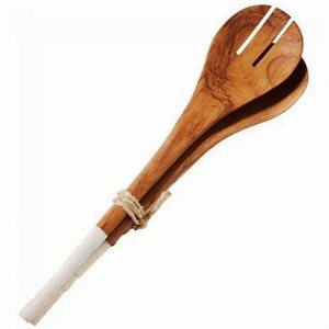 Brown <b>Wooden</b> Turners Cooking <b>Utensils</b> Set Sustainable Made in India Includes Salad Server - Product Image 3