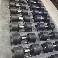 Ensemble d'haltères réglables SK de 5 kg à 25 kg, revêtement en caoutchouc, équipement d'entraînement musculaire pour la maison, la salle de sport et le centre de remise en forme