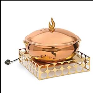 Calentador de frotamiento Calentador eléctrico de alimentos Buffet Calentador eléctrico de alimentos Plato de frotamiento Líquido dorado Plato de frotamiento Combustible Buffet Comida - Product Image 6