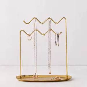 Handmade Vintage Decorative Metal Jewelry Organizer Stand Angel Hooks Hammered Tray for Eco-Friendly <b>Tabletop</b> <b>Storage</b> Display - Product Image 1