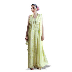 ชุดเดรสเพื่อนเจ้าสาวผ้าตาข่ายปักลาย 3 ชิ้น พร้อมผ้าคลุมไหล่ชีฟอง FE-52159 - Product Image 3