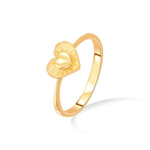 18k Gold Vintage <b>Couple</b> <b>Ring</b> <b>for</b> Women IGI Certified Gold Plated - Product Image 3