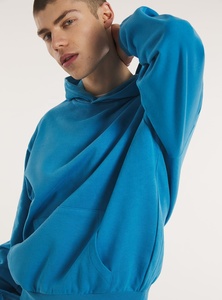 Sweat à capuche court et ample personnalisé avec motif graphique, 100 % coton, teint uni, épais, pour homme, broderie, prix de gros - Product Image 4