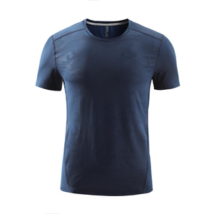 เสื้อยืดคอเต่าแขนสั้นสำหรับผู้ชายเสื้อคอตตอน100% ทางการถักแบบเป็นทางการสำหรับยิมของผู้ชาย - Product Image 2