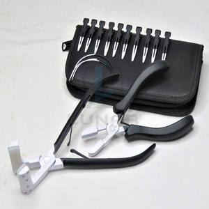 Kit de herramientas de extensión de cabello para salón de belleza, alicates de prensa de cinta profesional en Color blanco y negro, pinzas para Estilismo de cabello, agujas para el pelo en forma de C - Product Image 4