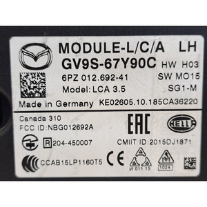 SENSOR DE RADAR PARA ÁNGULO MUERTO MAZDA 6 Series GV9S67Y90C SHY (12>) - Product Image 3