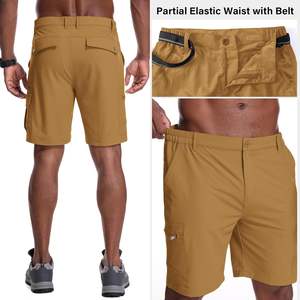 Short en Toile Léger et Écologique 100% Coton pour Homme Séchage Rapide Respirant Résistant à l'Eau pour Extérieur Décontracté Solide - Product Image 6