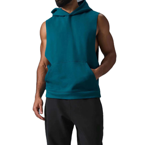 Débardeur à capuche décontracté pour homme, sans manches, léger, pour l'entraînement en salle de sport et le port quotidien, débardeur pour homme - Product Image 1