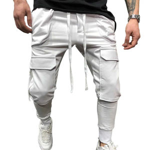 Pantalon tricoté de poids moyen pour hommes, mélange de coton et de polyester, vêtements de loisirs décontractés, confort toute l'année, service plat OEM intermédiaire disponible - Product Image 1