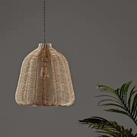 Lampes suspendues en osier faites à la main de style moderne pour l'intérieur, style fermier, luminaire suspendu en rotin en forme de chapeau, disponible en gros au Vietnam