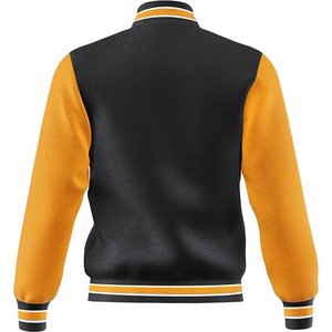 แจ็กเก็ตขนสัตว์และแขนหนังแท้สำหรับผู้ชาย, แจ็กเก็ต XS-5XL มหาวิทยาลัยเลตเทอร์แมนผสม - Product Image 3