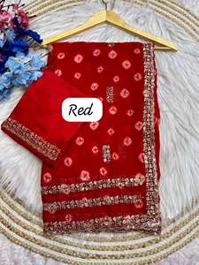 Sarees de Diseñador de Georgette Suave Mahaveer Silks, Ropa India y Pakistaní al por Mayor - Product Image 4