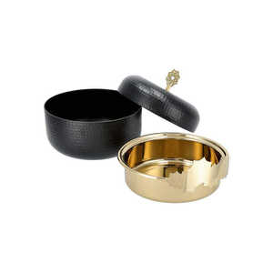 Casserole en acier inoxydable noir martelé, écologique, élégante et polyvalente, pour la table, la décoration d'événements, les restaurants, ou comme cadeau - Product Image 2