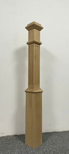 Bois Newel Post Design Peuplier Blanc Apprêté Carré Bois Newel Post Durable Intérieur Escalier Escalier Pièces - Product Image 2