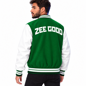 High Quality <b>Winter</b> Men's Varsity Jacket-Baseball Style Wool/Cotton Stand Breathable Quick Dry Customized - Product Image 2