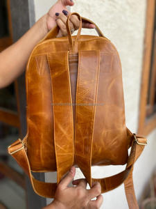 New Real Handmade Hair on Hide Fur Leather Backpack Retro Genuine Natural Cowhide Leather Vintage Unisex Casual <b>Work</b> <b>Laptop</b> <b>Bags</b> - Product Image 5