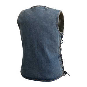 Gilet en jean bleu TIFF pour femmes - Product Image 2